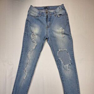 Fashion Nova Girls Jeans – Distressed Light Blue